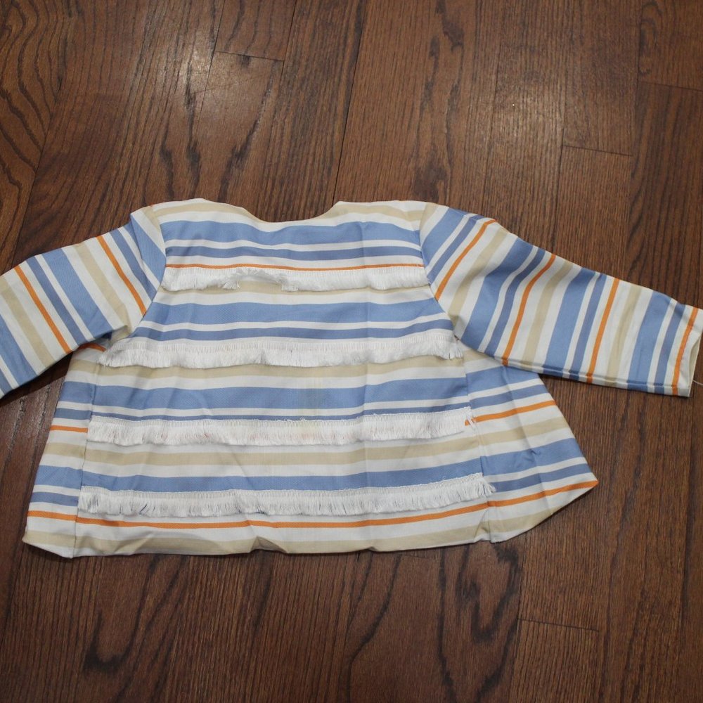 KIDICHIC LIKE NEW STRIPED SHIRT W/TASSELS  SZ 16